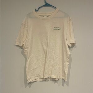 Zara Off-White Short Sleeve Tee